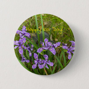Happy Iris Day! 6 Cm Round Badge
