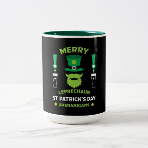 Happy Irish Saint Patrick's Day Australia March 17 Two-Tone Coffee Mug