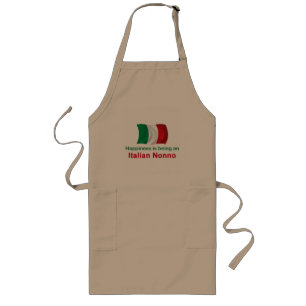 Happy Italian Nonno Long Apron