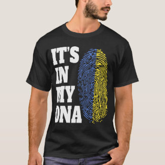 Happy It's In My DNA Ukrainian Ukraine Flag T-Shirt