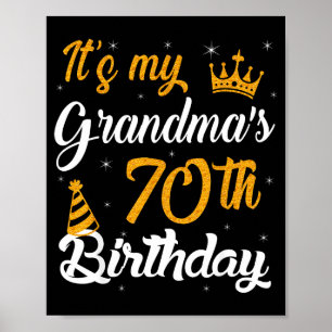 Happy Its My Grandmas 70th Birthday 1955 70 Years  Poster