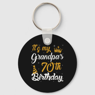 Happy Its My Grandpas 70th Birthday 1955 70 Years Key Ring