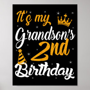Happy Its My Grandsons 2nd Birthday 2023 2 Years O Poster