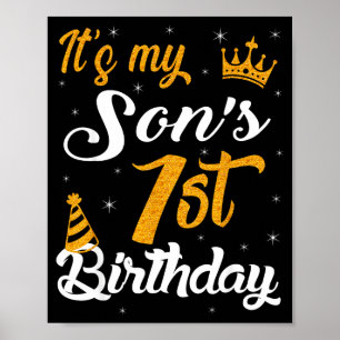Happy Its My Sons 1st Birthday 2024 1 Year Old  Poster
