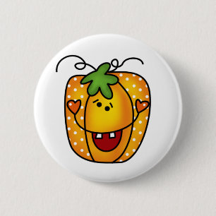Happy Jack O Lantern 6 Cm Round Badge