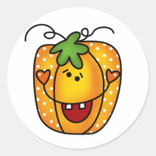 Happy Jack O Lantern Classic Round Sticker
