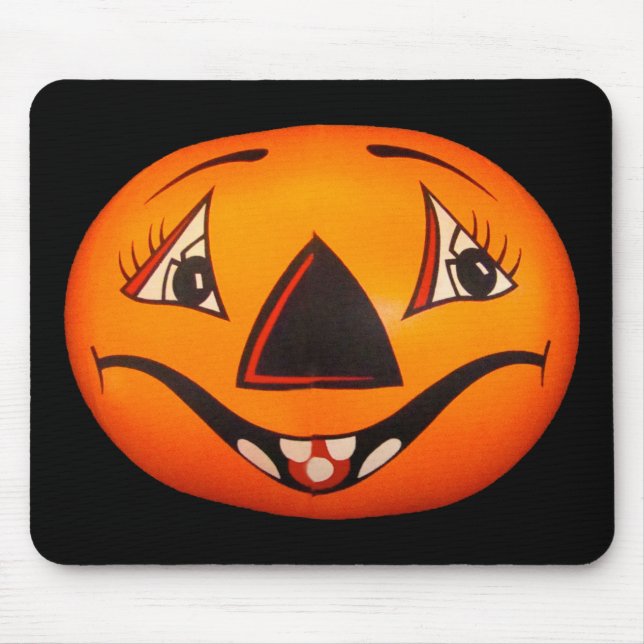 Happy Jack O’ Lantern Halloween Mouse Mat (Front)