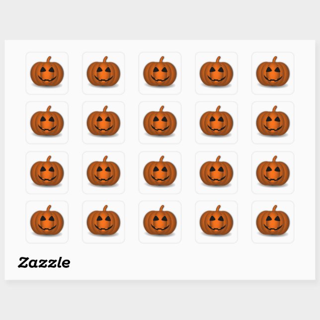 Happy Jack o' Lantern Halloween Sticker (Sheet)