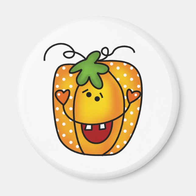 Happy Jack O Lantern Magnet (Front)