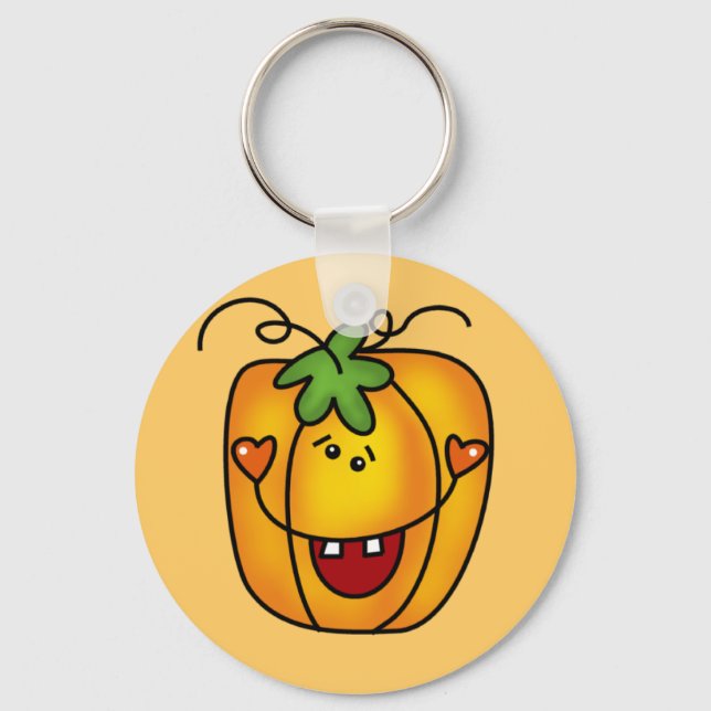 Happy Jack O Lantern Tshirts and Gifts Key Ring (Front)