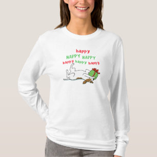 Happy Jack Russell Terrier Christmas Dog T-Shirt