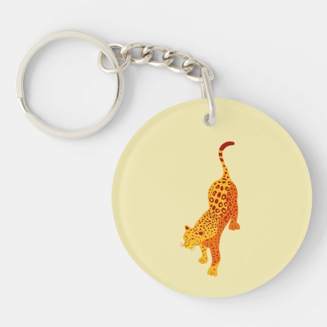 Happy Jaguar Key Ring (Front)