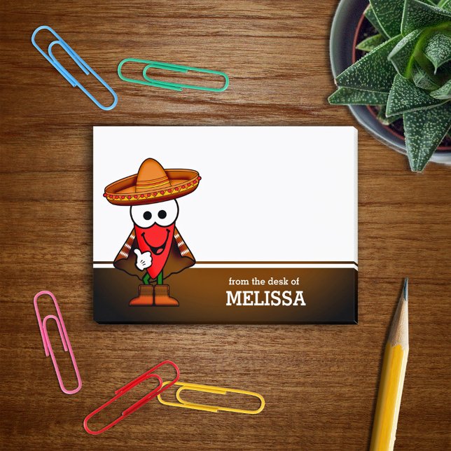 Happy Jalapeno Pepper Personalised Post-it Notes (Creator Uploaded)