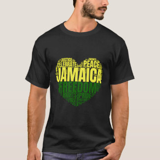 Happy Jamaica Independence Day Heart 6 August 1963 T-Shirt