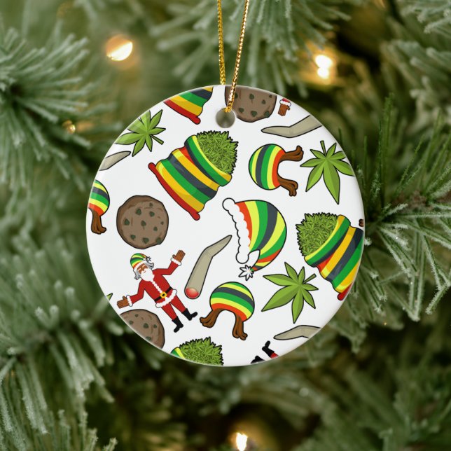 Happy Jamaican Christmas Ceramic Tree Decoration (Tree)