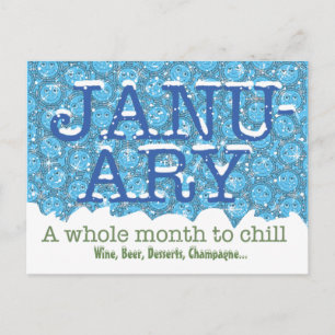 HAPPY JANUARY MONTH by Slipperywindow Postcard
