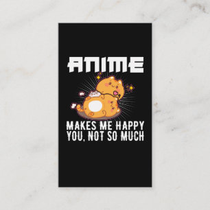 Happy Japanese Anime Lover Otaku Cute Cats Business Card