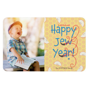 Happy Jew Year Rosh Hashanah Photo Card Magnet