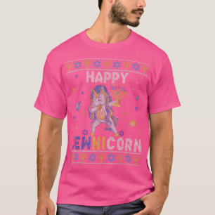 Happy Jewnicorn Hanukkah Sweater Dabbing Unicorn M