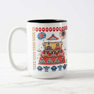 Happy jidai Matsuri white Two-Tone Coffee Mug