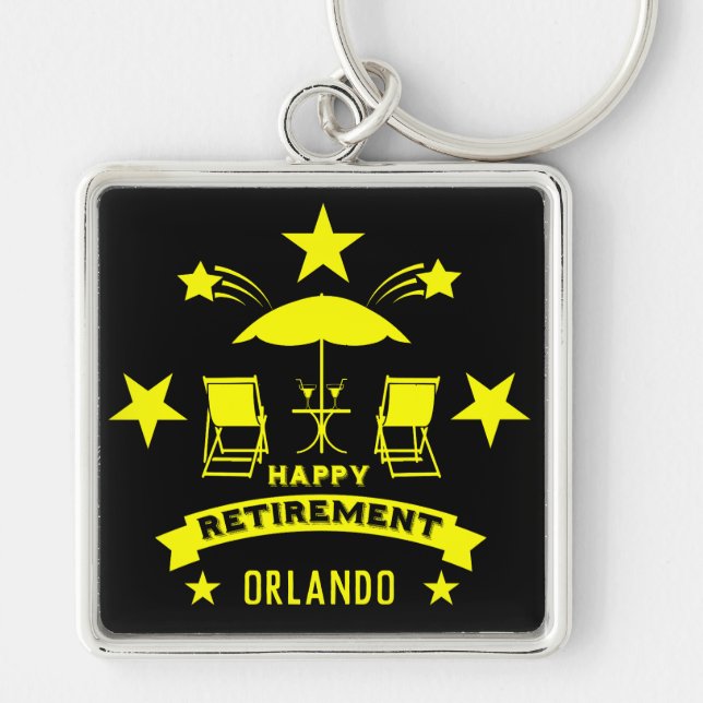Happy Job Retirement Key Ring (Front)