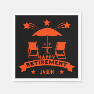 Happy Job Retirement Napkin