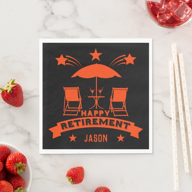 Happy Job Retirement Napkin (Insitu)