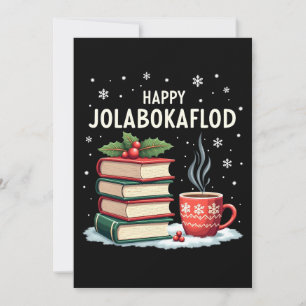 Happy Jolabokaflod Family Celebration Gift Holiday Card