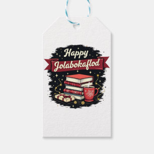 Happy Jolabokaflod Giftholida Invitation Gift Tags