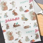 Happy Jolabokaflod Mouse Family Holiday Tea Towel<br><div class="desc">Happy Jolabokaflod Mouse Family Kitchen Towel - Jolabokaflod (roughly translated to Christmas Book Flood) is the wonderful Icelandic tradition of giving books on Christmas Eve and spending the rest of the night reading them and eating chocolates. There is no better way to spend the evening for children and adults alike!...</div>