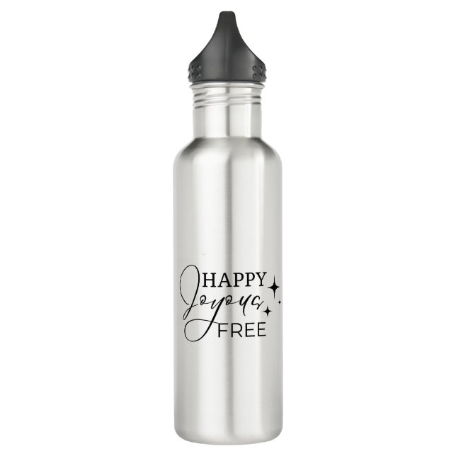 Happy Joyous Free with Custom Name and Sober Date 710 Ml Water Bottle (Left)