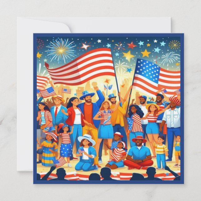 Happy  July 4th  Card (Front)