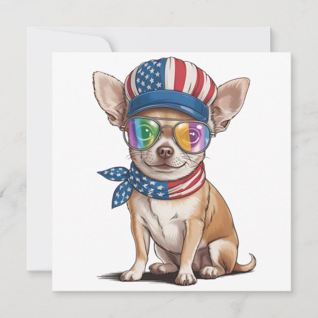 Happy July 4th dog Card (Front)