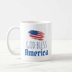 Happy July 4th Fourth of July GOD BLESS AMERICA Coffee Mug