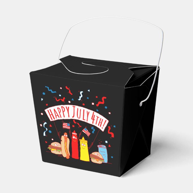 Happy July 4th Picnic Favour Box (Front Side)