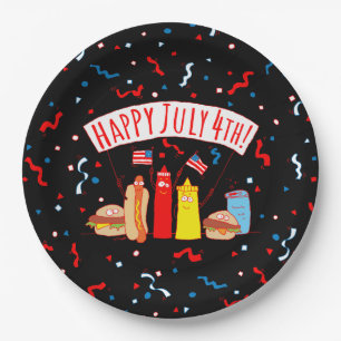 Happy July 4th Picnic Paper Plate