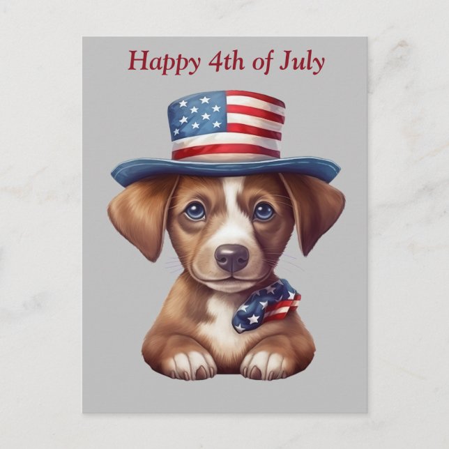 Happy July 4th postcard (Front)