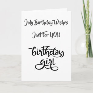 HAPPY *****JULY***** BIRTHDAY for **HER** Card