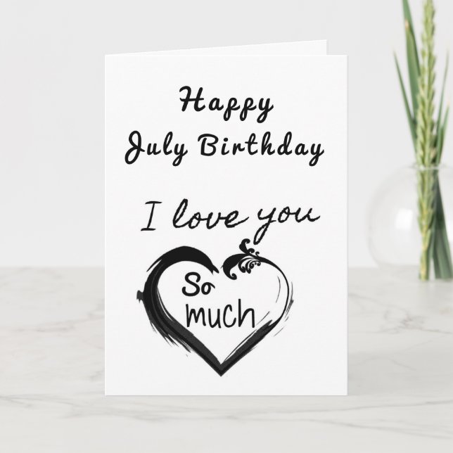 HAPPY *****JULY***** BIRTHDAY for **HER** Card (Front)