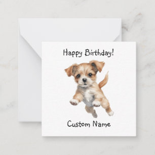 Happy Jumping Dog Art – Happy Birthday Gift Card