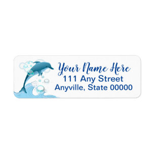 Happy Jumping Dolphin with Bubbles