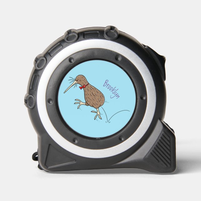 Happy jumping kiwi with bow tie cartoon design 1 (Front)