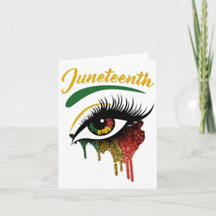 Happy Juneteenth 1865 Bright Eyes Melanin Retro Bl Card