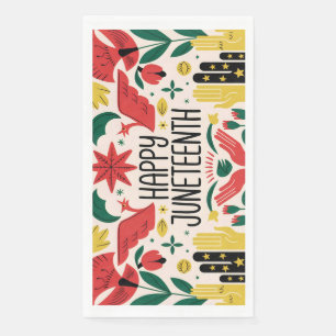 Happy Juneteenth 2025 Colourful Freedom Day Napkin