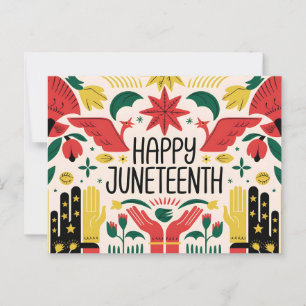 Happy Juneteenth 2025 Colourful Freedom Day Postcard