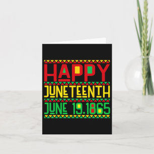 Happy Juneteenth Black History Month June 19 Women Card