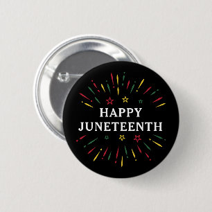 Happy Juneteenth Celebrate Black Independence Day 6 Cm Round Badge