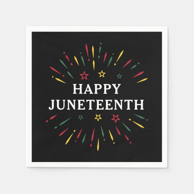 Happy Juneteenth Celebrate Black Independence Day Napkin (Front)