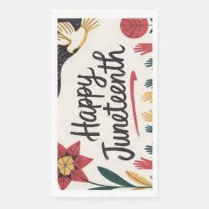 Happy Juneteenth Colourful Freedom Day Design Napkin