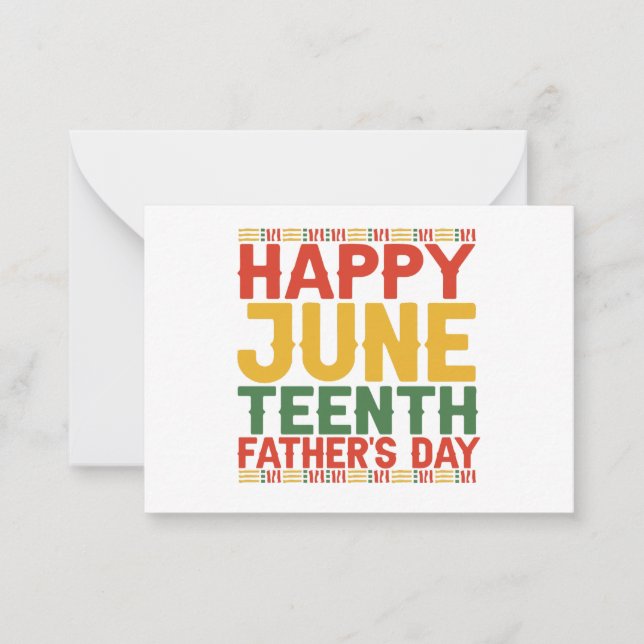 Happy JuneTeenth Father's Day Black History Month  Card (Front)